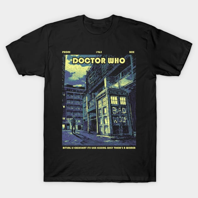 Doctor Who Night Vibe Retro T-Shirt by Joker Keder